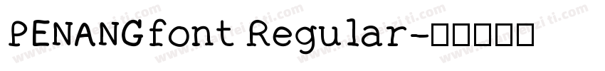 PENANGfont Regular字体转换